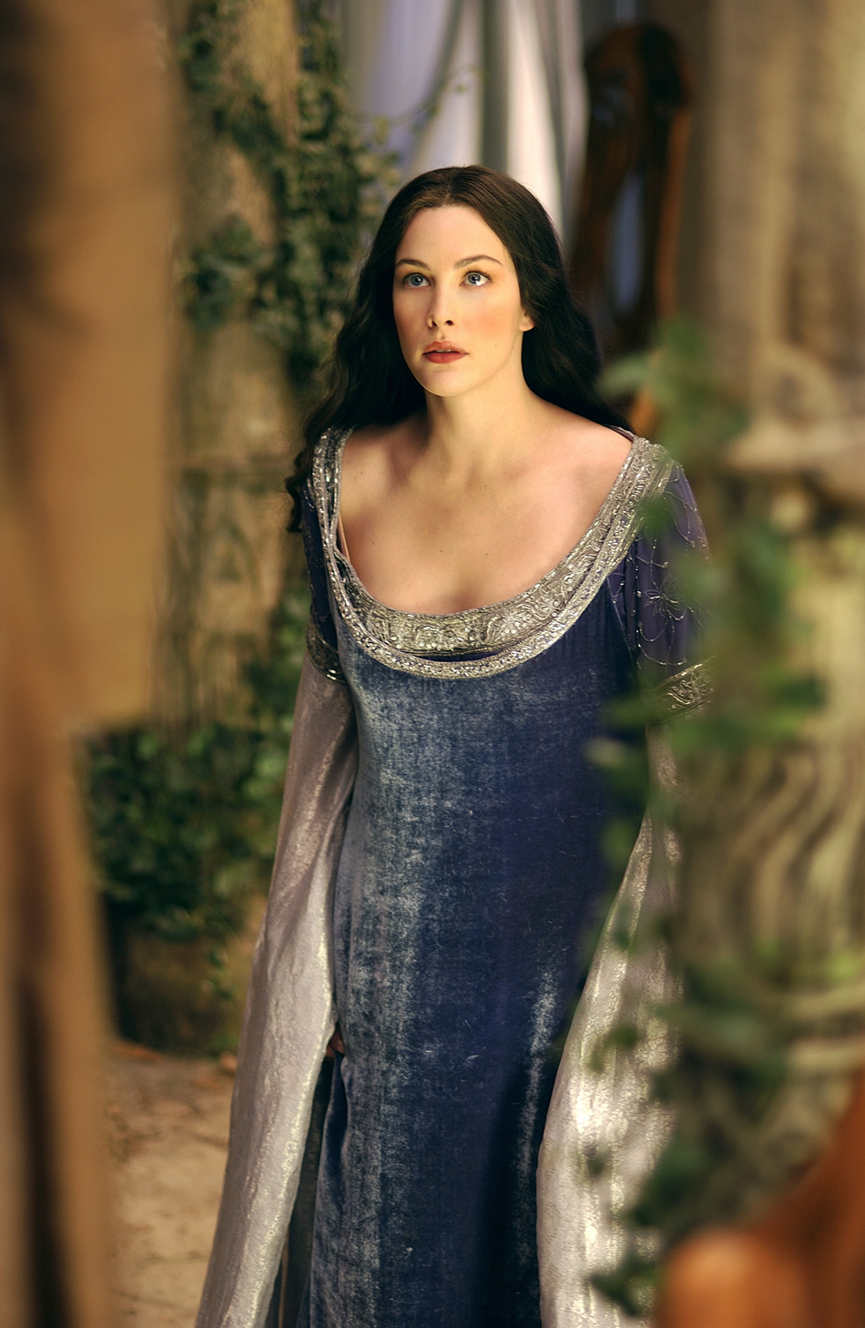 The Lord of the Rings Cosplay Arwen Blue Dress Costume Well Made Beautiful New 